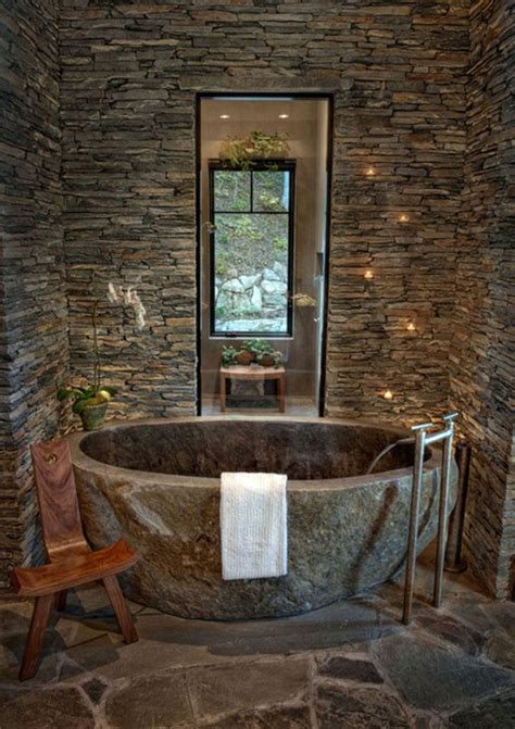 10 Beautiful Rustic Bathtub Design Ideas To Make You Betah Soak In Your Bathroom | Rustic ...