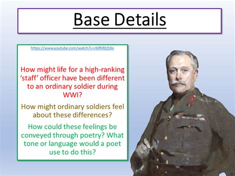 War Poetry Base Details | Teaching Resources