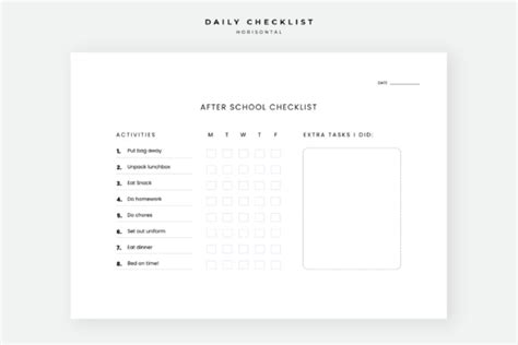 Daily Checklist | School Checklist Graphic by Simplee.planners ...