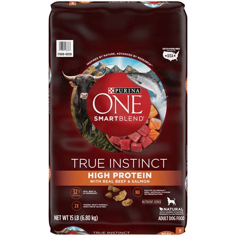 Purina ONE Natural, High Protein Dry Dog Food, True Instinct With Real ...