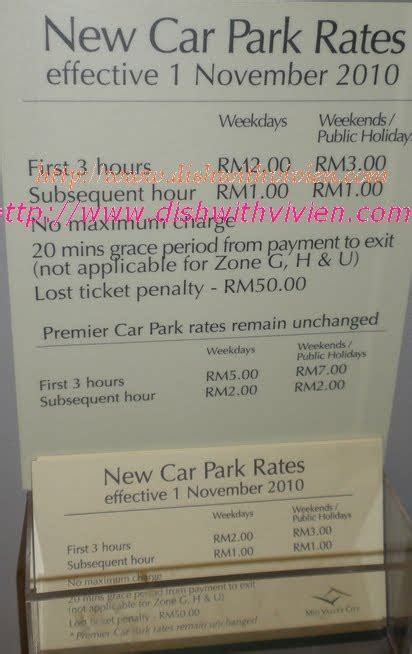 Parking Rate in Kuala Lumpur: Mid Valley Shopping Center parking rate