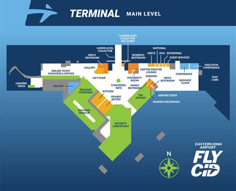 In the Terminal | Eastern Iowa Airport Amenities & Terminal Map