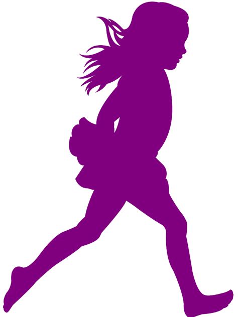 Running Girl Silhouette | Free vector silhouettes