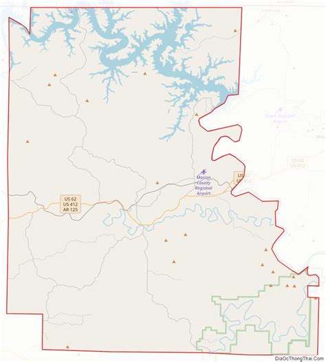 Map of Marion County, Arkansas - Thong Thai Real