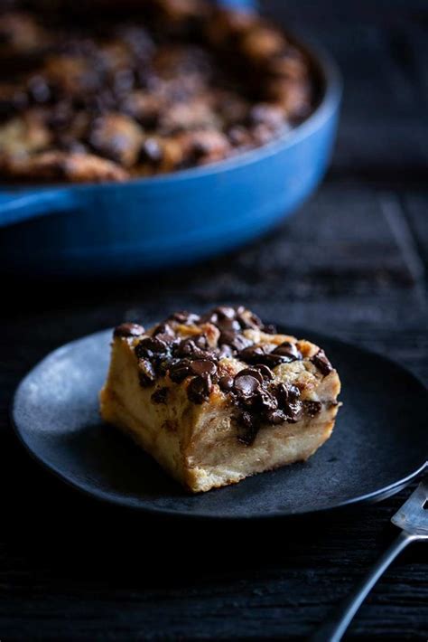 Chocolate Croissant Bread Pudding - Savory Simple