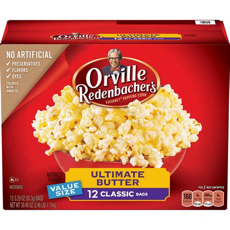 Orville Redenbacher's Ultimate Butter Popcorn, 3.29 Oz, 12 Ct - Walmart.com