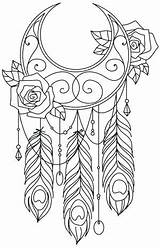 Dream Catcher Flowers Coloring Pages For Adults sketch template