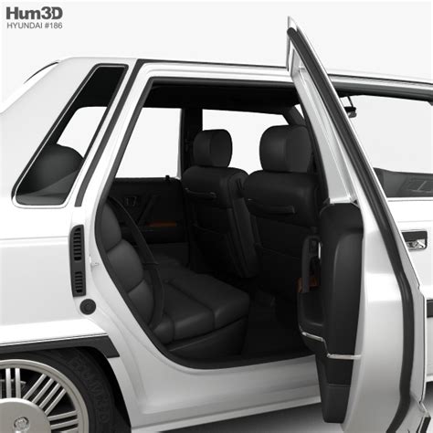 Hyundai Grandeur with HQ interior 1992 3D model - Vehicles on Hum3D