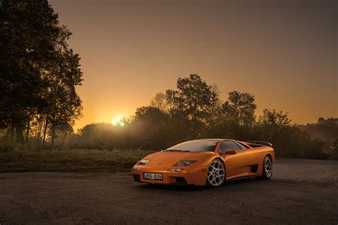 Download Supercar Orange Car Car Lamborghini Vehicle Lamborghini Diablo 4k Ultra HD Wallpaper by ...