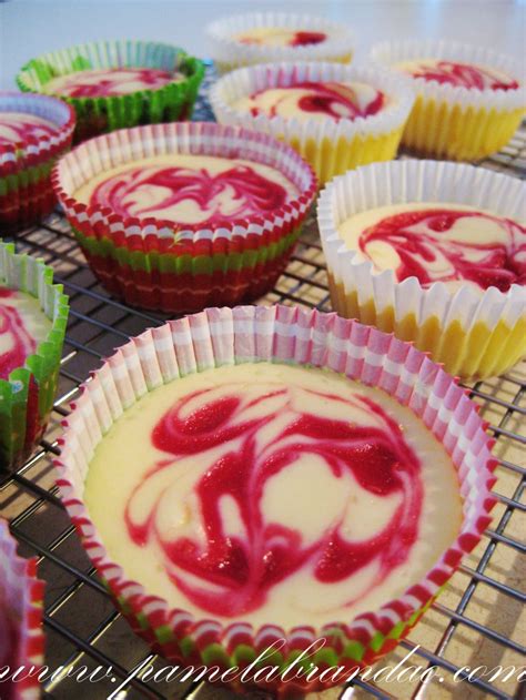 Raspberry Swirl Cheesecake Cupcakes - Pam*B