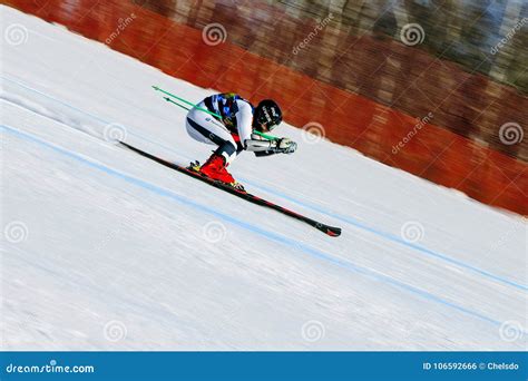 Men Super Giant Slalom during National Cup Alpine Skiing Editorial ...