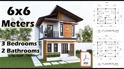 TWO STOREY HOUSE 6x6 Meters (36 Sqm / 387 Sqft) - YouTube