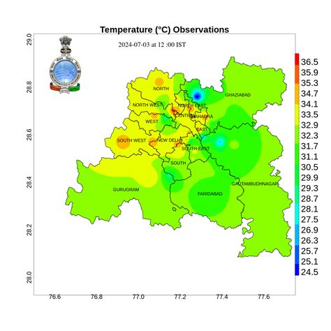 Delhi/NCR | IMD Stationwise Nowcast