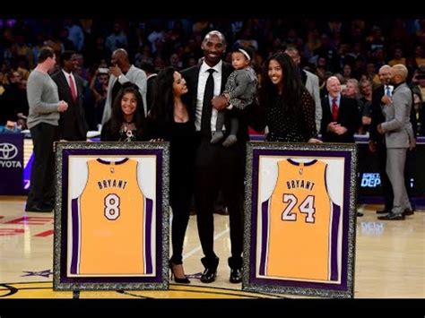 Kobe Bryant No.8 & No.24 Jersey Retirement In Los Angeles - YouTube