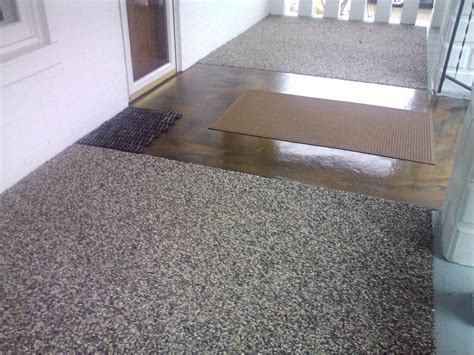 Pebble Stone Epoxy Floors — Custom Coatings Concrete Floor Finishes