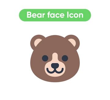 Premium Vector | Bear vector isolated icon Bear emoji illustration