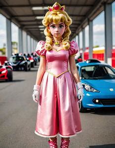 Mario Kart Princess Peach Costume Face Swap ID:1626211