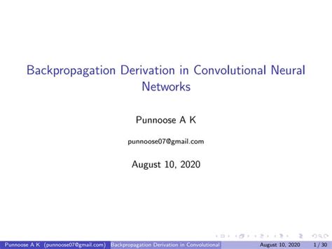 Cnn backpropagation derivation | PPT | Free Download