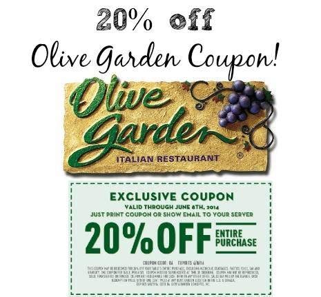 Printable Olive Garden Coupon