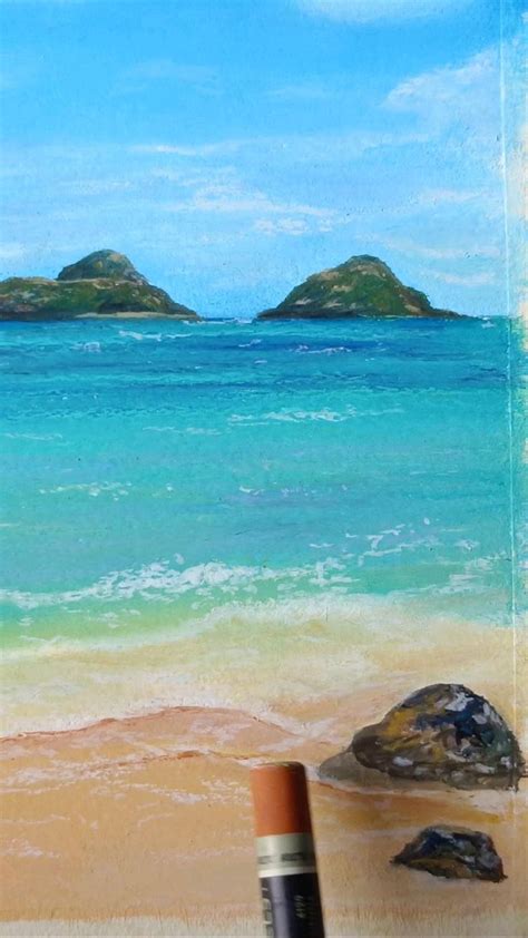 Drawing a Beach with Oil Pastels Tutorial | Oil pastel drawings easy, Oil pastel techniques, Oil ...