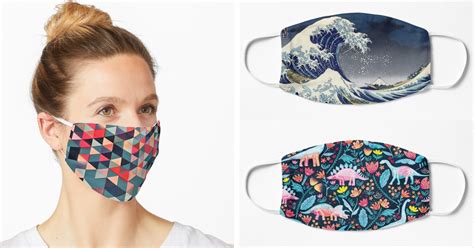 Stylish Reusable Face Mask Available on Redbubble