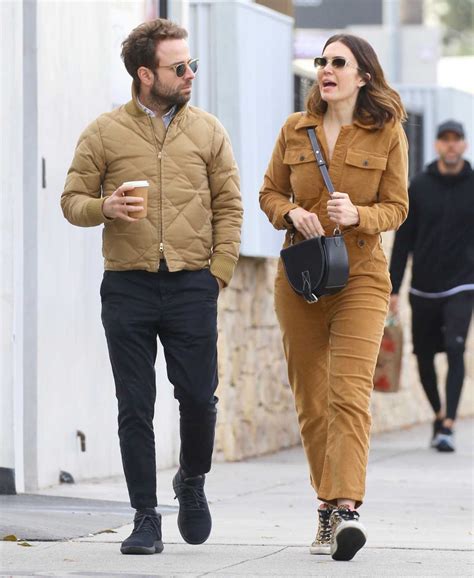 Mandy Moore in a Beige Jumpsuit Was Seen Out with Her Husband in Los ...