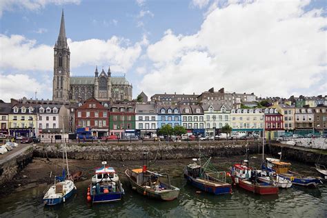 Ireland Cobh Harbor And Cathedral by Alantobey