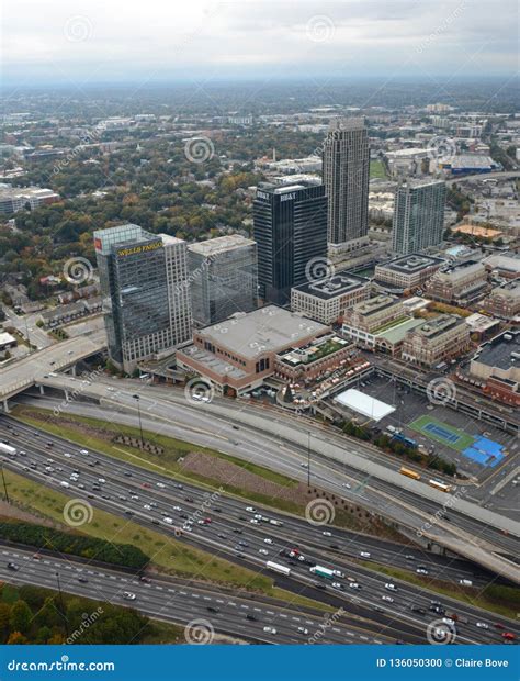 Aerial View of Downtown Atlanta Editorial Image - Image of aerial ...