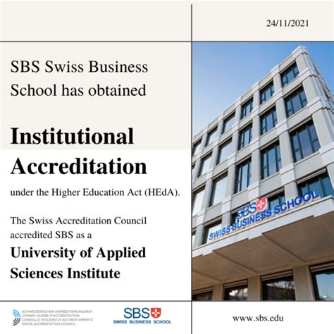 SBS Swiss Business School in Kloten is Institutionally Accredited | SBS Swiss Business School ...