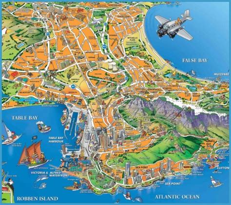 Cape Town Map - TravelsFinders.Com