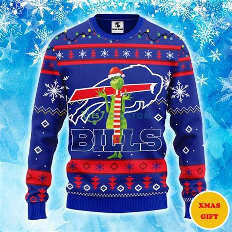 Buffalo Bills Funny Grinch Christmas AOP Sweater - YesItCustom