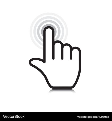 Click icon Royalty Free Vector Image - VectorStock