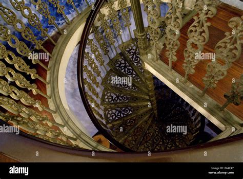 Spiralling staircase, Cheong Fatt Tze Mansion, Penang, Malaysia Stock ...