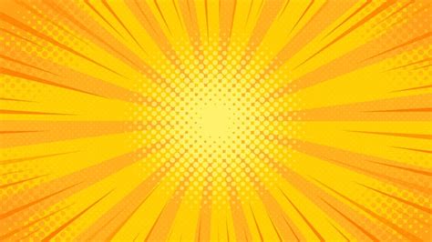 Premium Vector | Orange pop art background. Sunburst.