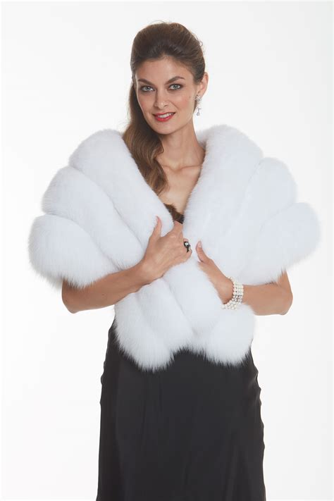 Fur Stole Cape – White Fox – Madison Avenue Mall Furs