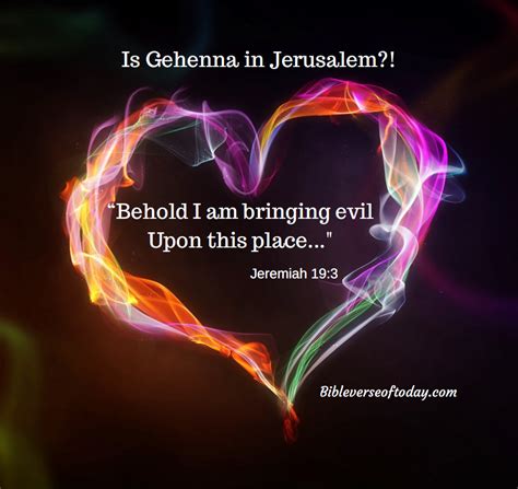 Is Gehenna in Jerusalem?! - BIBLE VERSE of TODAY