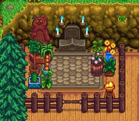 Grandpa's shrine | Stardew valley, Stardew valley layout, Stardew ...