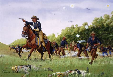 The charge of the Rough Riders up Kettle Hill The Spanish American War, American Civil War ...