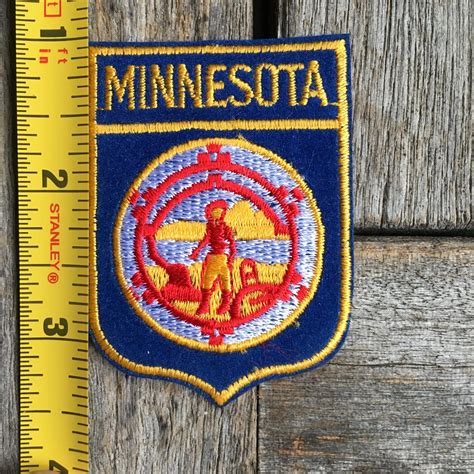 Minnesota Flag Vintage Felt Travel Patch - Etsy