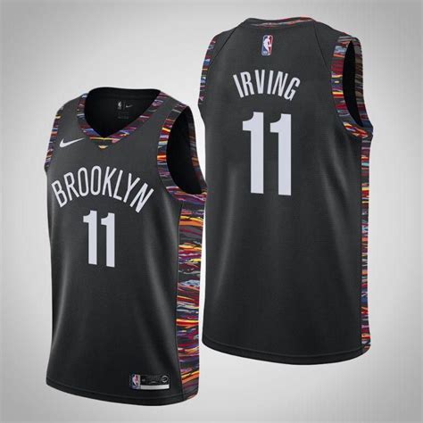 Men 11 Kyrie Irving Jersey Mix Black Brooklyn Nets Jersey Swingman ...