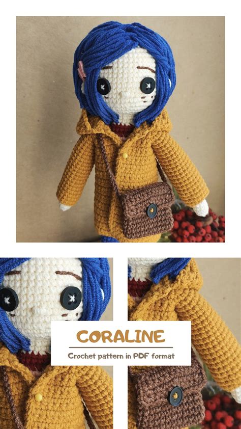 Crochet Coraline Coraline doll Coraline pattern crochet | Etsy in 2021 ...