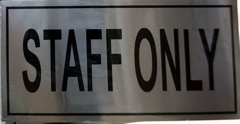 Staff Only Metal Sign Signage Office Door Toilet, Furniture & Home ...