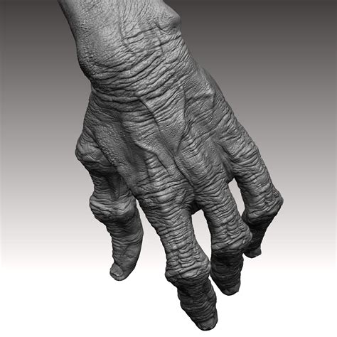 3D Model Monster Alien Hand - 3D Model | Цифровая скульптура, Скульптуры животных ...