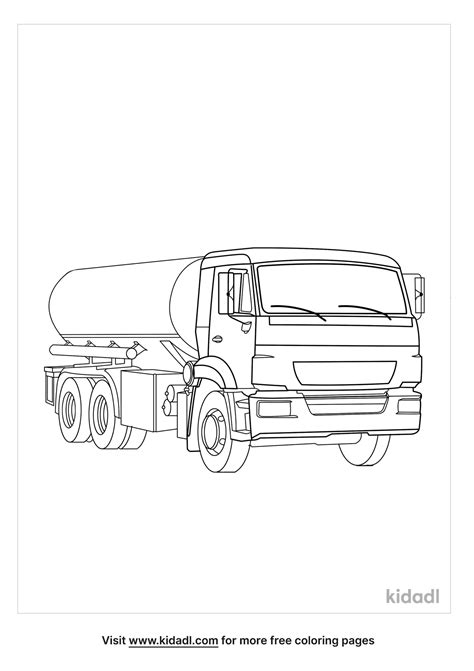 Tank Truck Coloring Pages