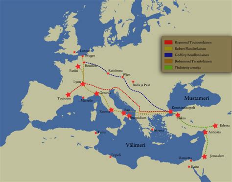 1st crusade map | Marseile
