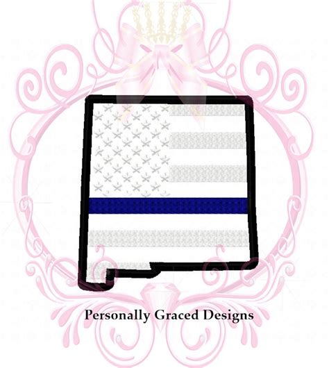 Instant Download New Mexico State Police Applique Thin Blue - Etsy