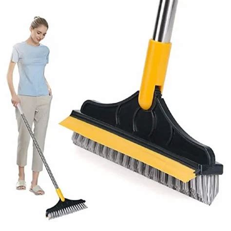 Bathroom Cleaning Mop with Floor Scrubber & Wiper 120 Rotating Head ...