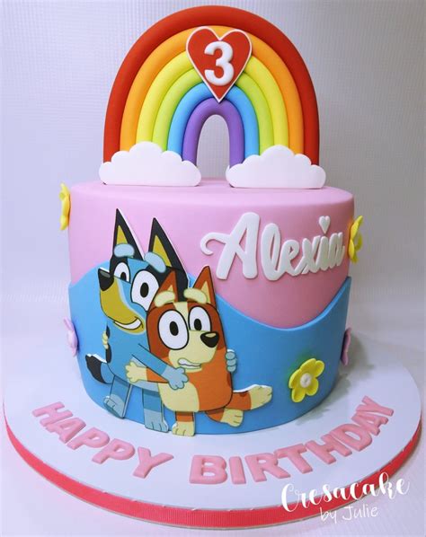 Bluey Cartoon Birthday Cake