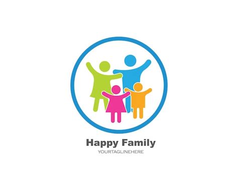 Premium Vector | Happy family vector icon illustration design