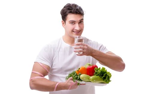 The Man in Healthy Eating Concept Stock Photo - Image of healthy, diet: 99839666